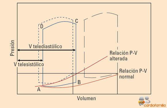 Curvas presión-volumen simplificadas del ventrículo izquierdo Figura_curvapresion_volumen_www.cardiofamilia.orgx580